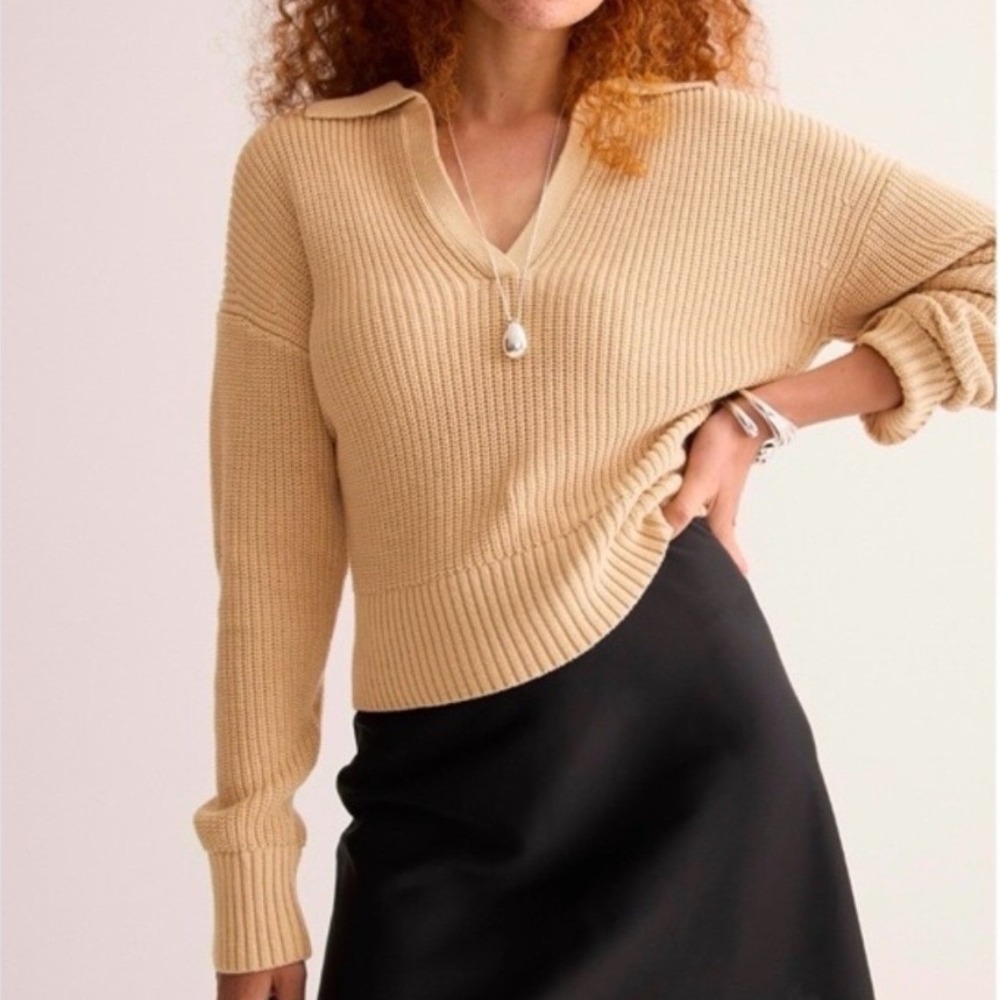 J CREW Johnny Collar Sweater 2X Cotton Ribbed‎ Pullover Relaxed Preppy Academia